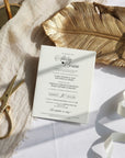 Serene Union wedding invitation