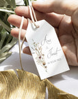Etichetă Thank You nuntă Anne cu flori sălbatice, tag floral elegant papetărie premium de lux – Diandra Events