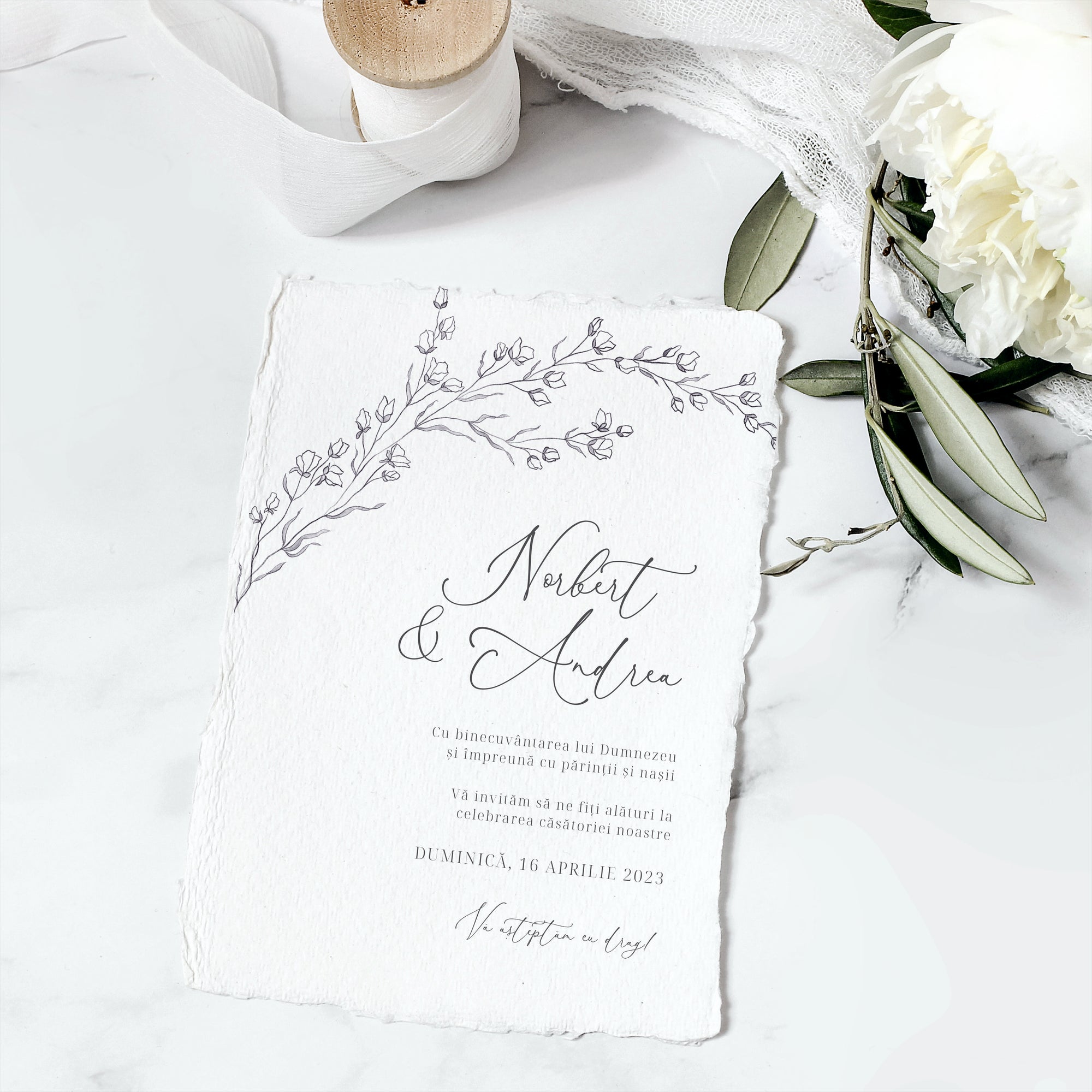 Graceful wedding invitation