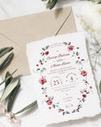 Watercolor Roses wedding invitation