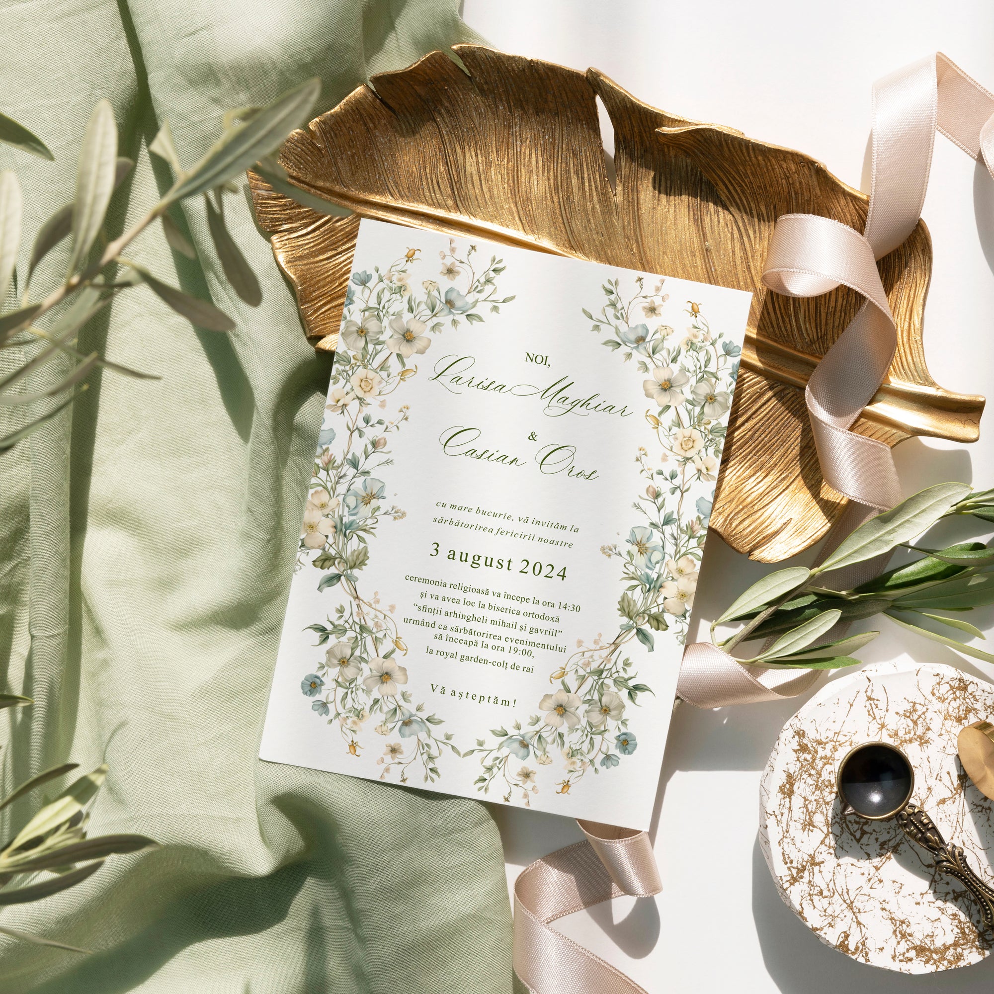 In Bloom wedding invitation