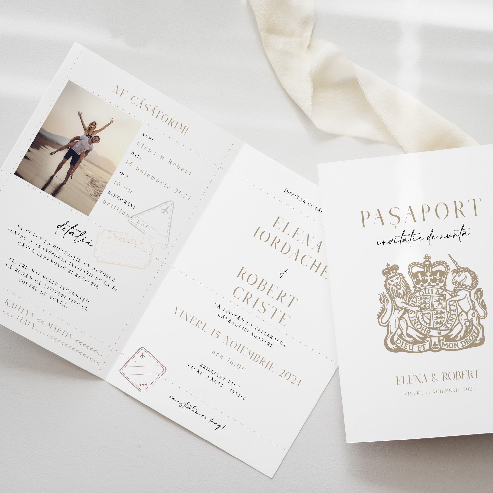 Wedding invitation Passport