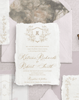 Invitații nuntă florale cu flori pictate acuarelă – papetărie handmade de lux – Diandra Events