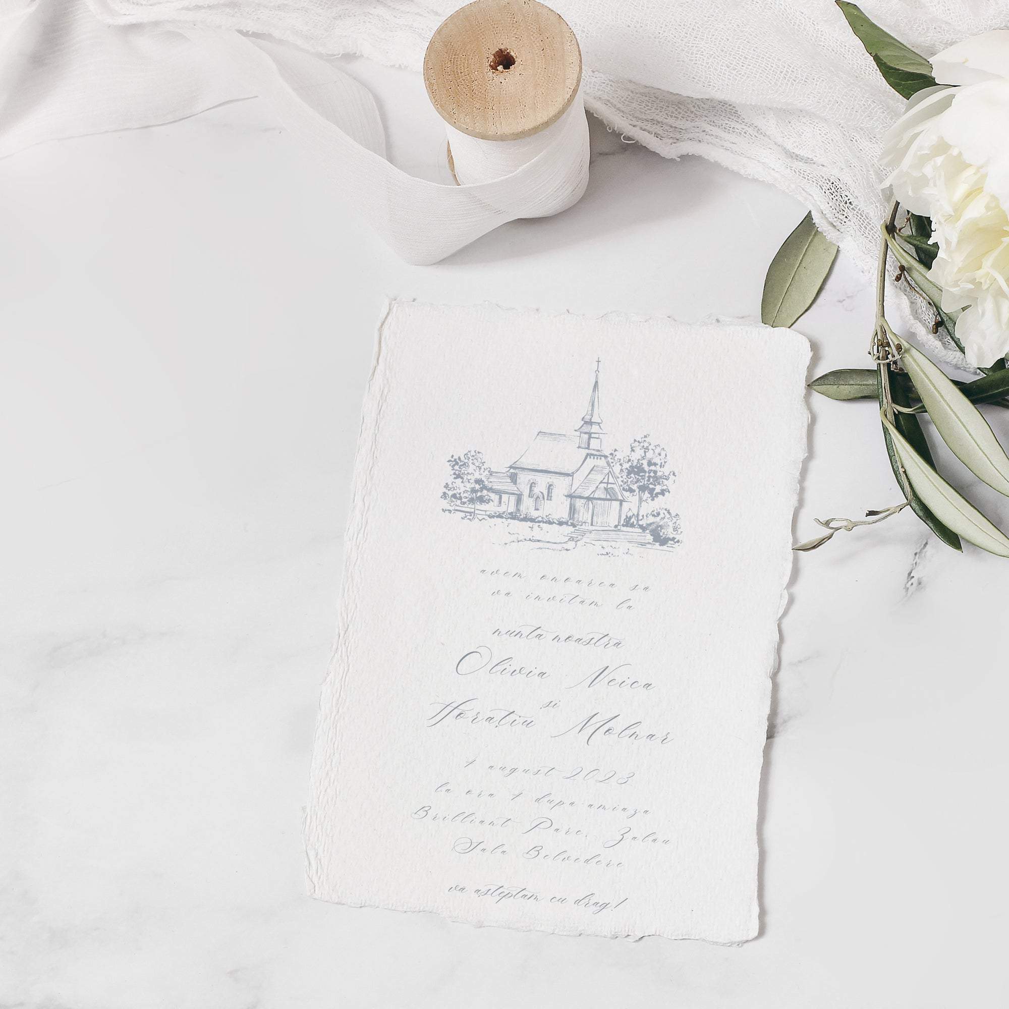 Church wedding invitation