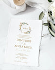 Floral Crown wedding invitation