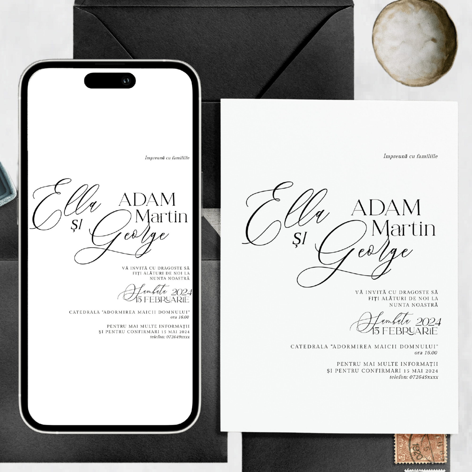 Delights wedding invitation
