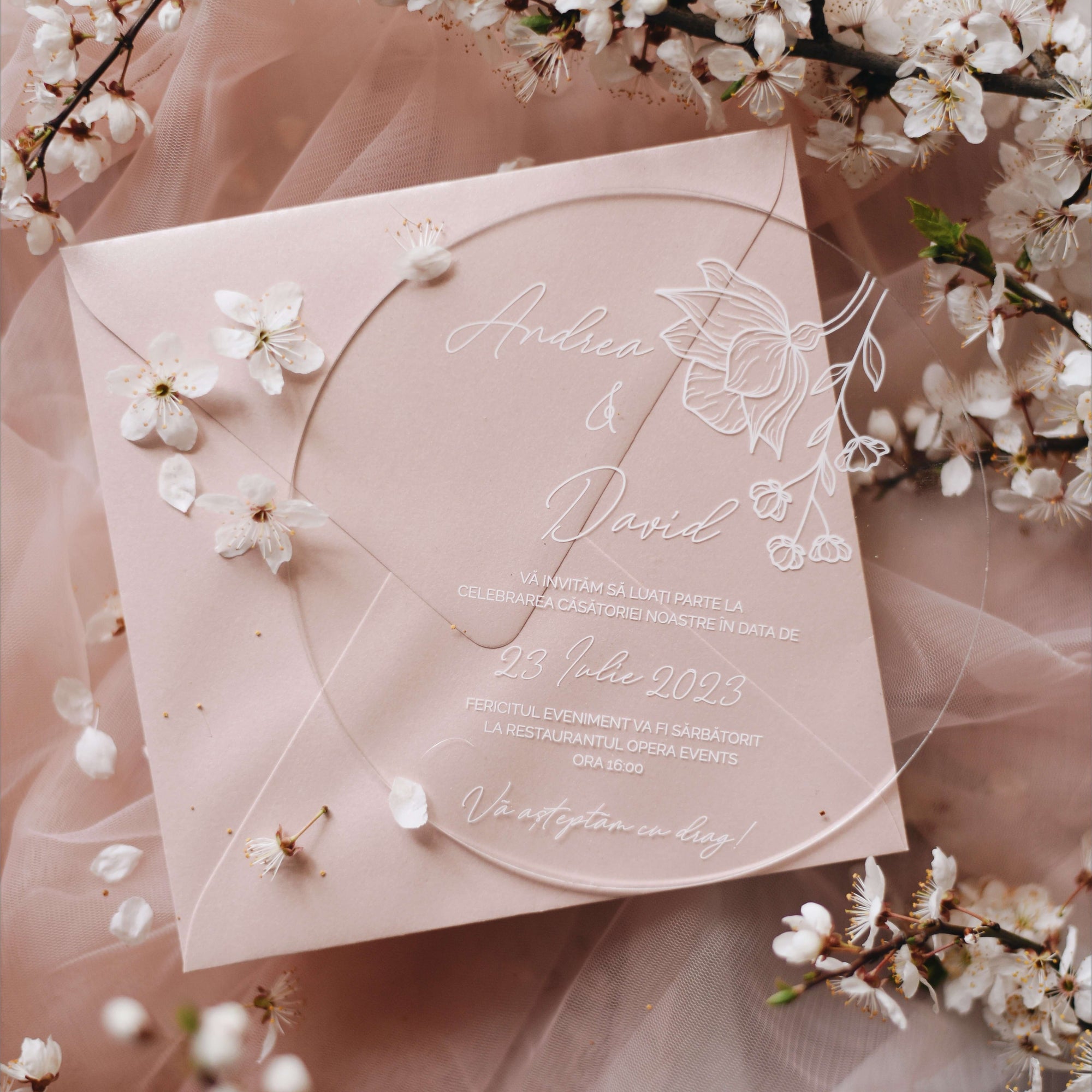 Round Acrylic Invitation