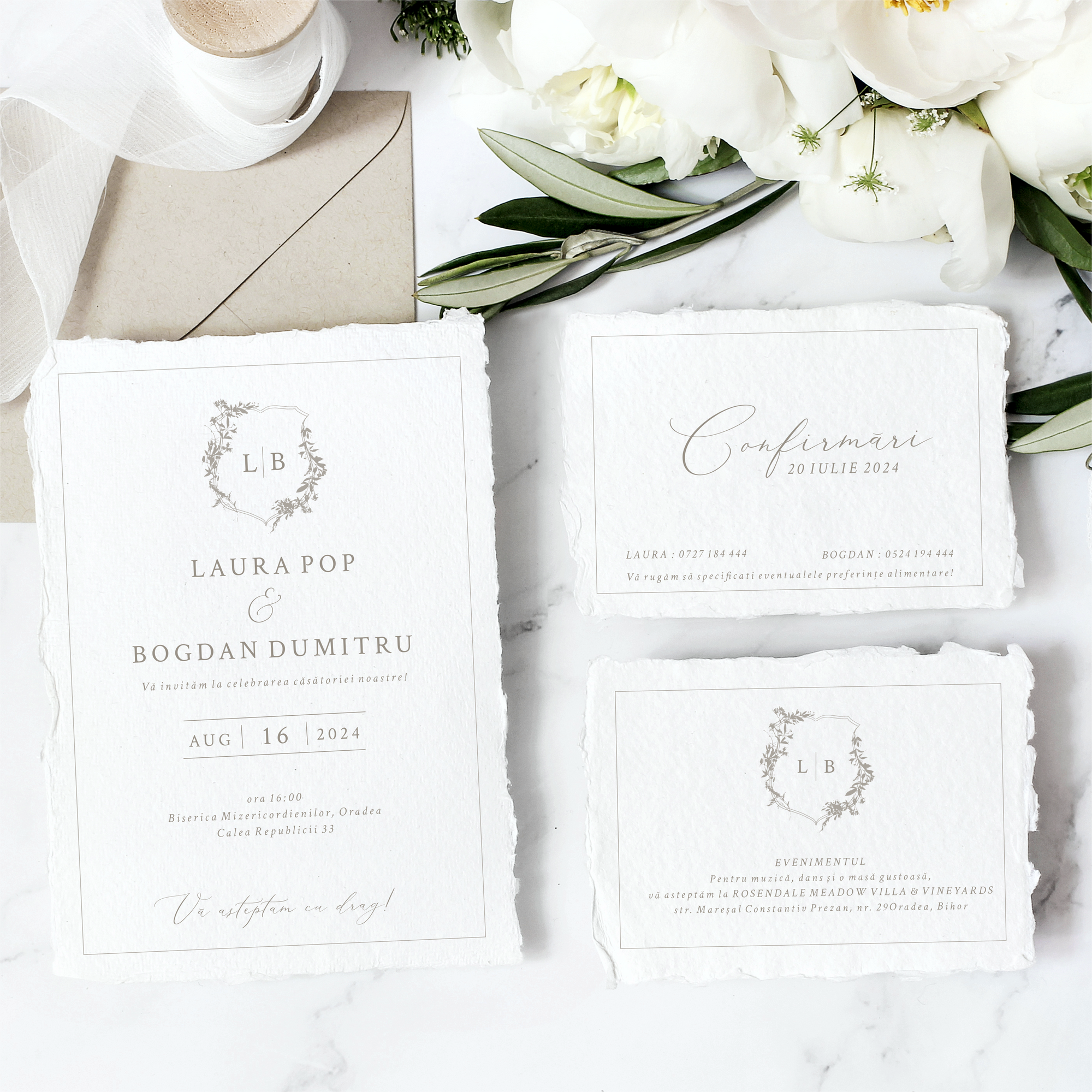 Lauree wedding invitation