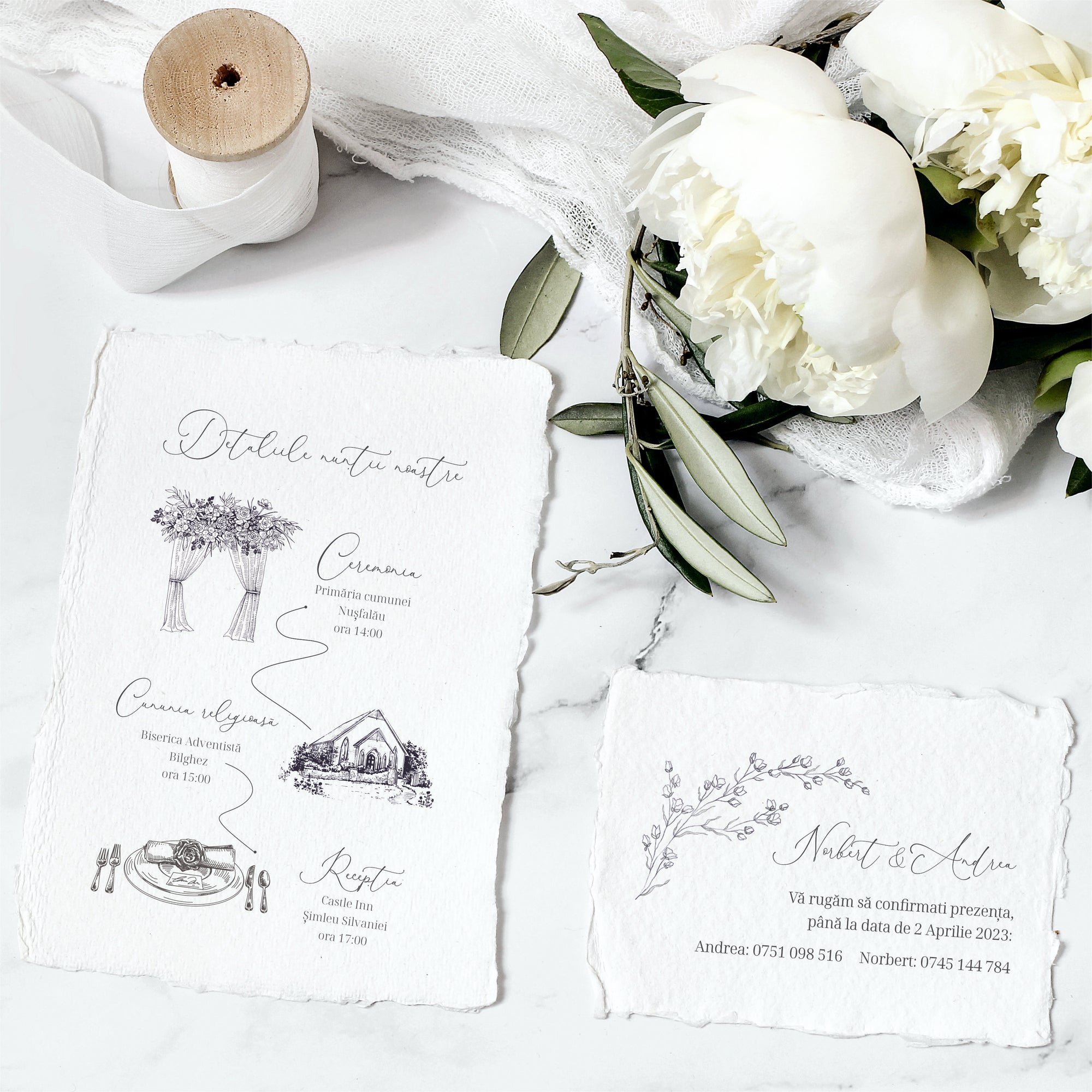 Graceful wedding invitation