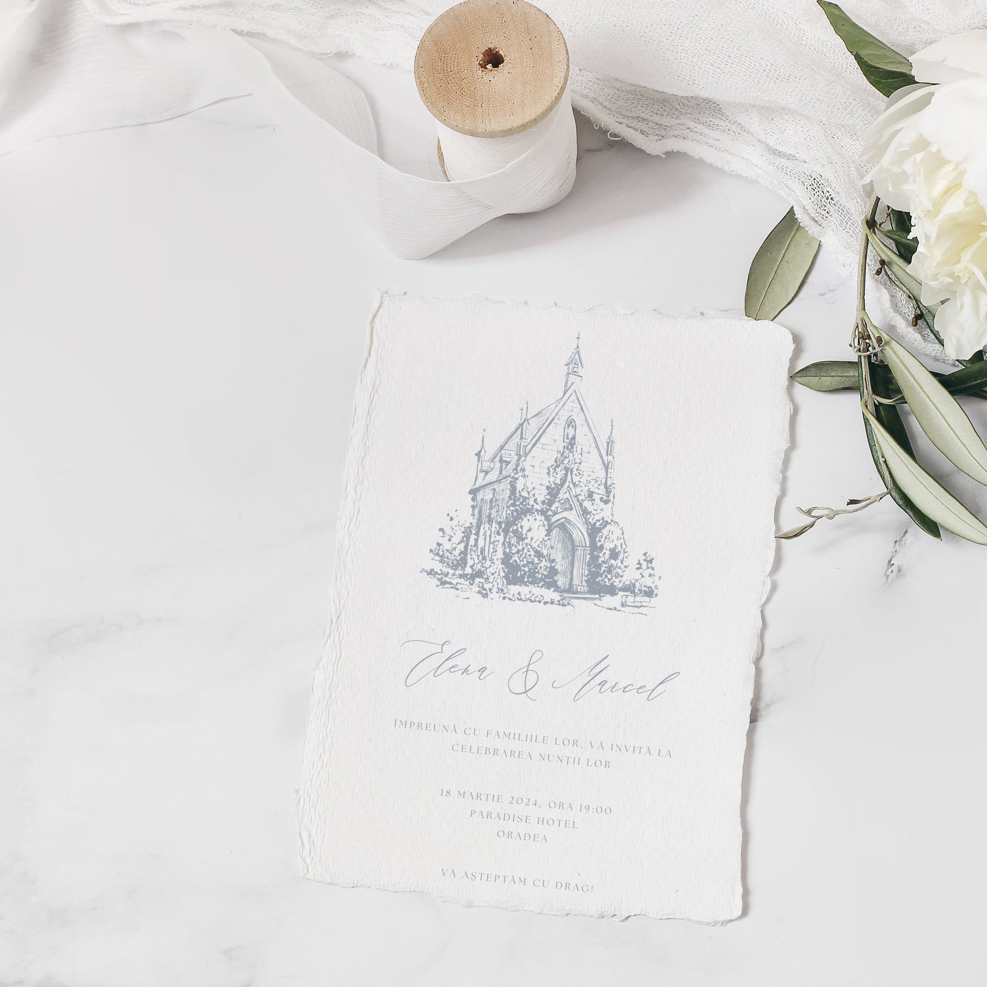 Church wedding invitation