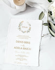 Floral Crown wedding invitation