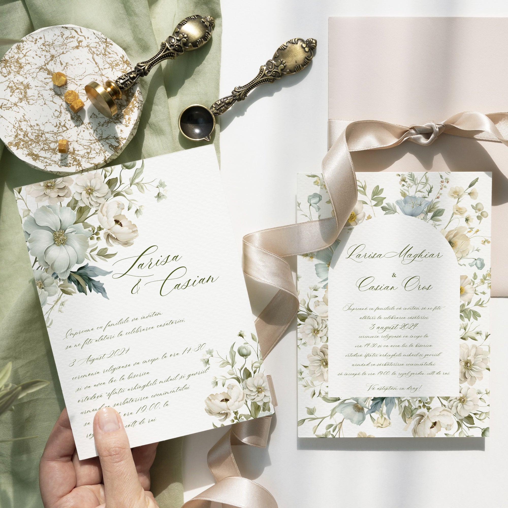 In Bloom wedding invitation