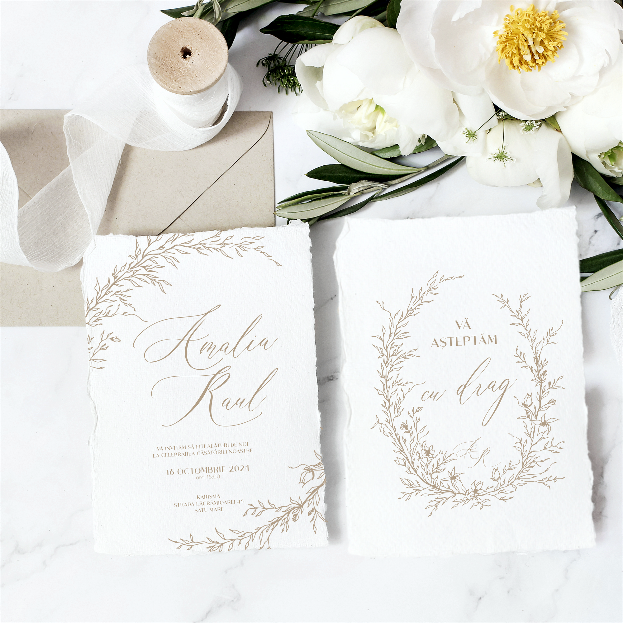 Timeless Bond wedding invitation