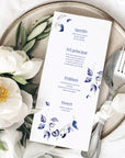 Blue Leaf Wedding Invitation