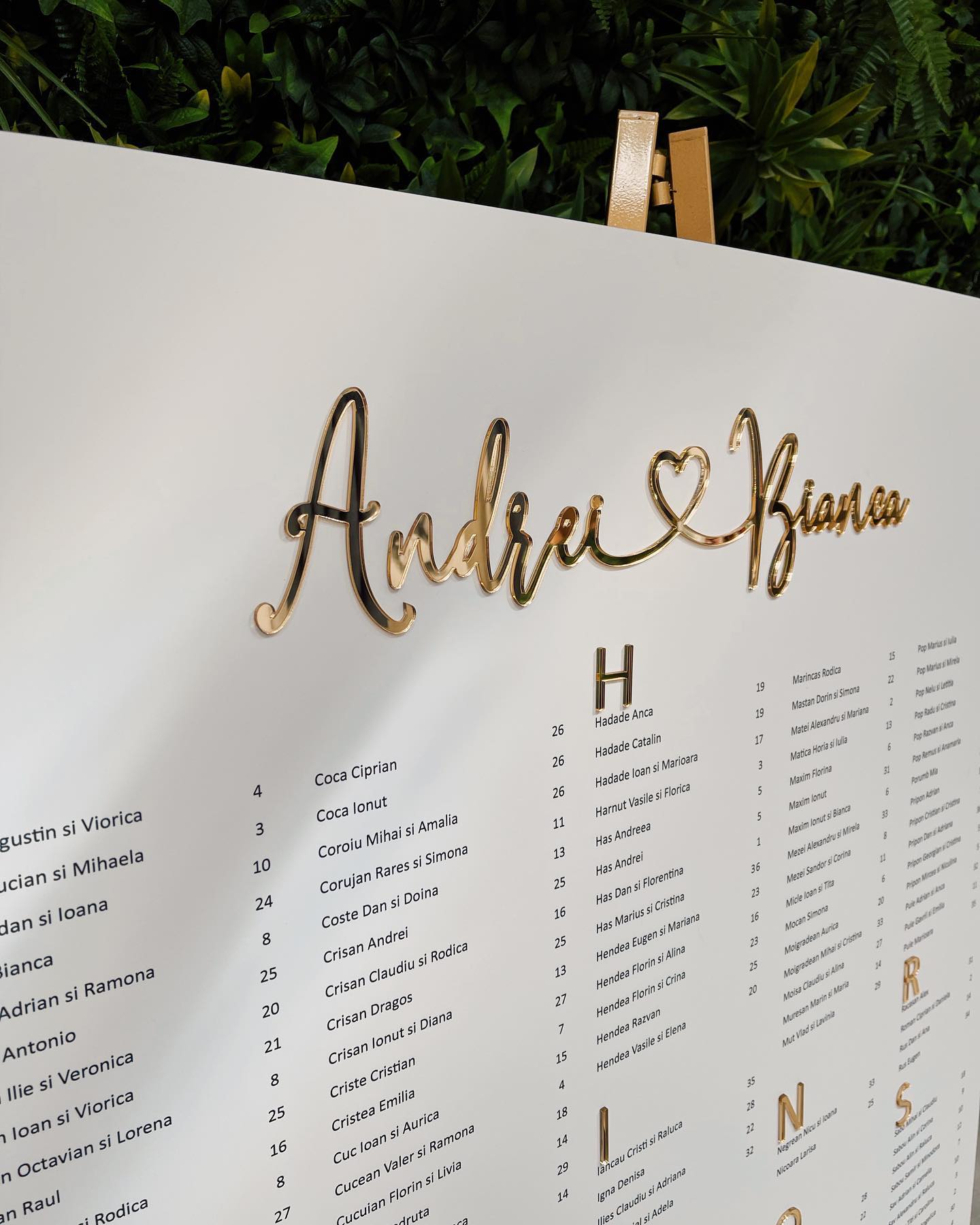 Semn de nuntă personalizat din acril cu font caligrafic, Diandra Events