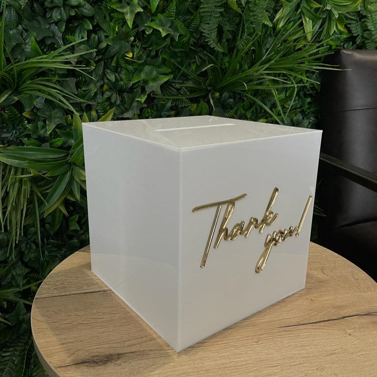 Cutie dar nuntă plexiglas elegantă