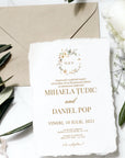 Floral Crown wedding invitation