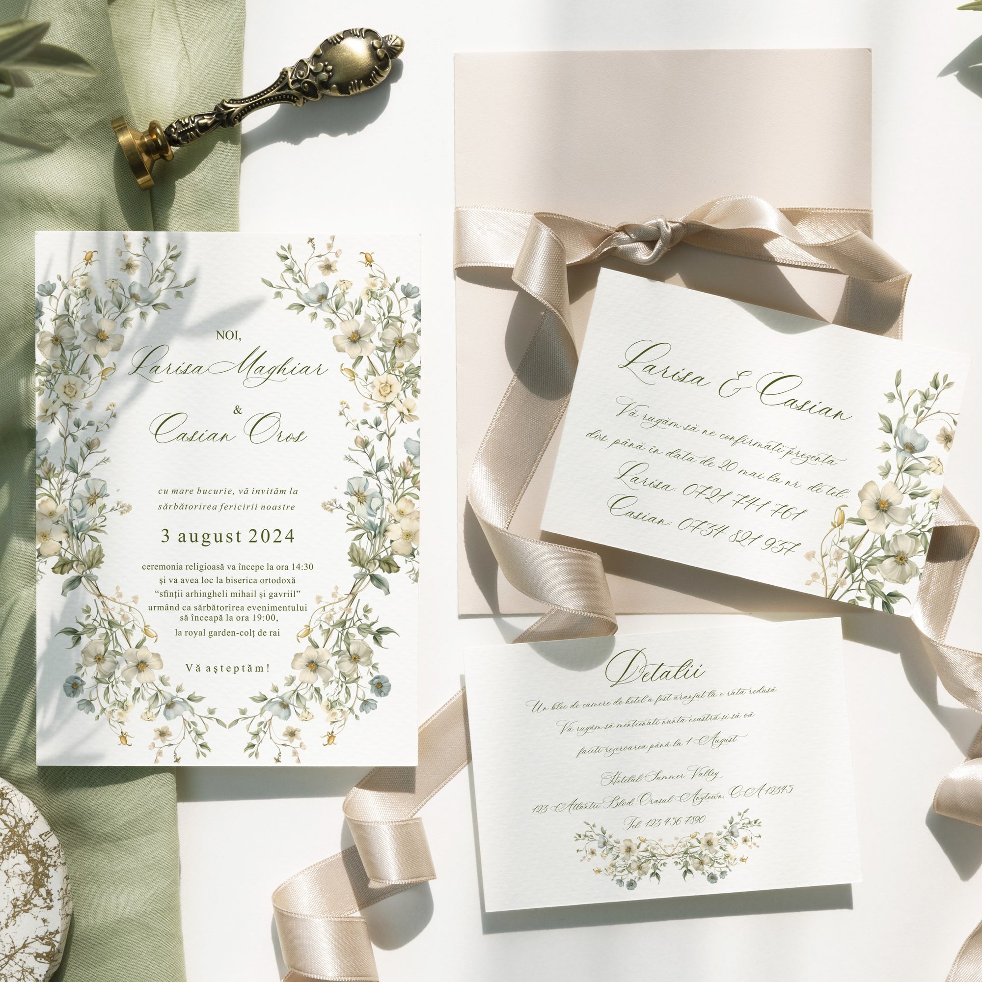 In Bloom wedding invitation