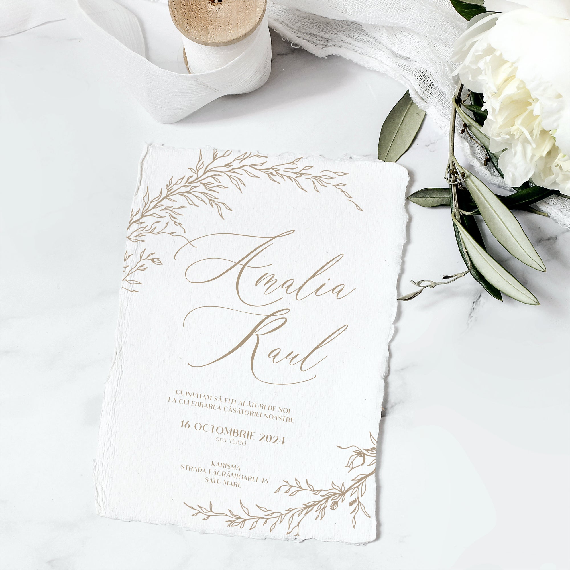 Timeless Bond wedding invitation
