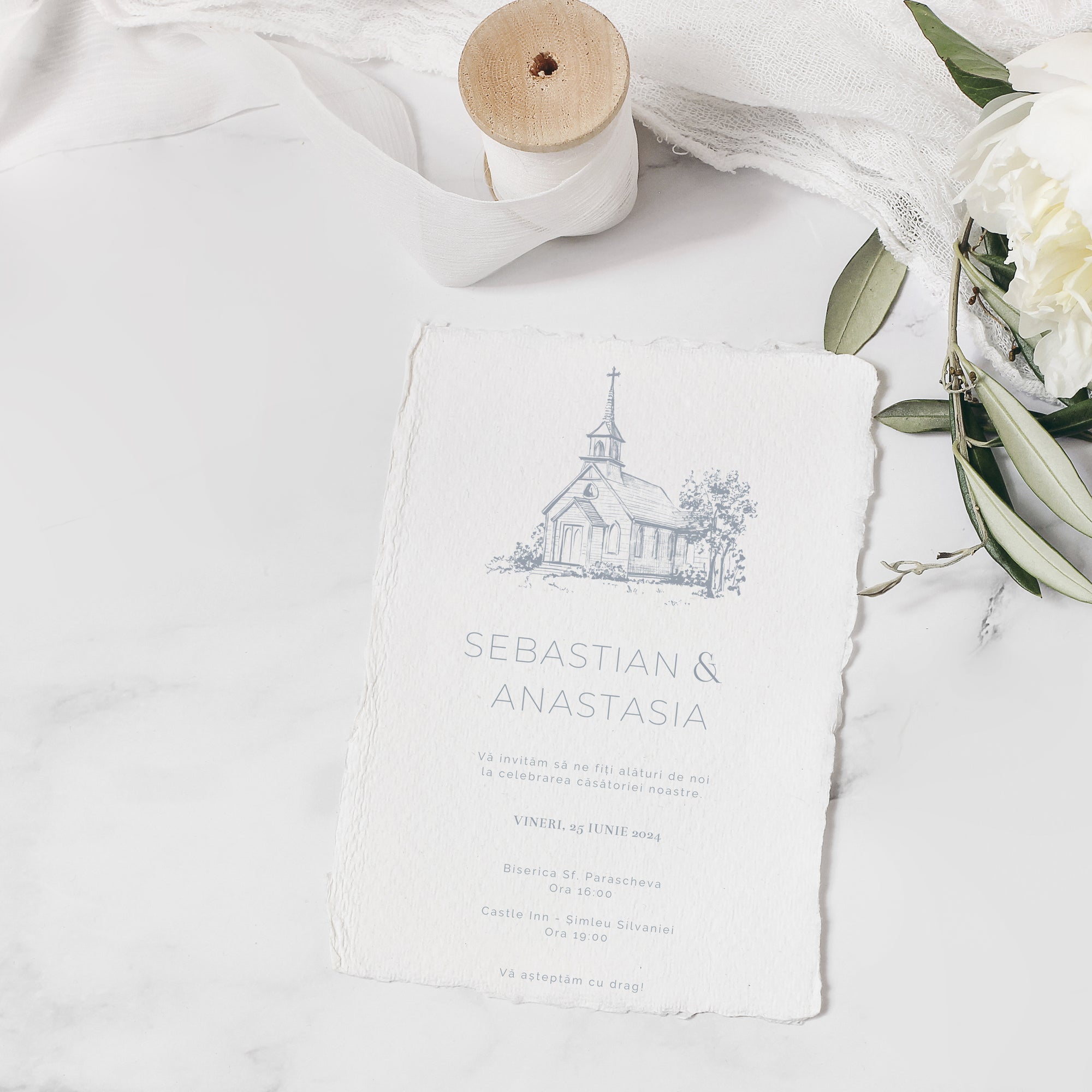 Church wedding invitation