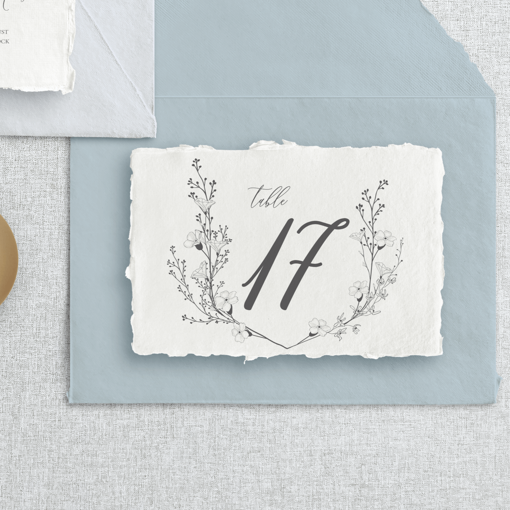 Invitație handmade nuntă din hârtie manuală cu design floral, invitație elegantă personalizată