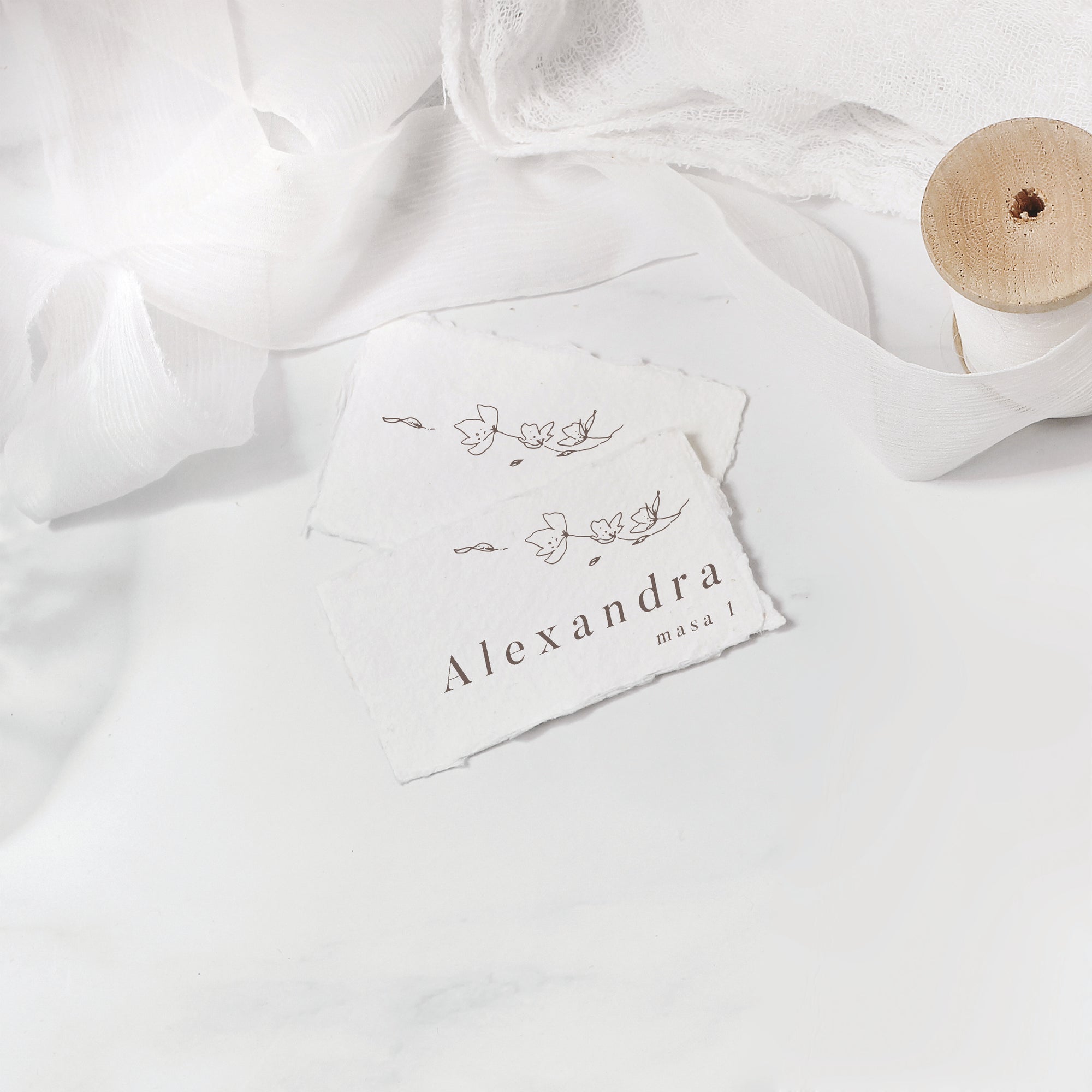 Fine Whispers wedding invitation