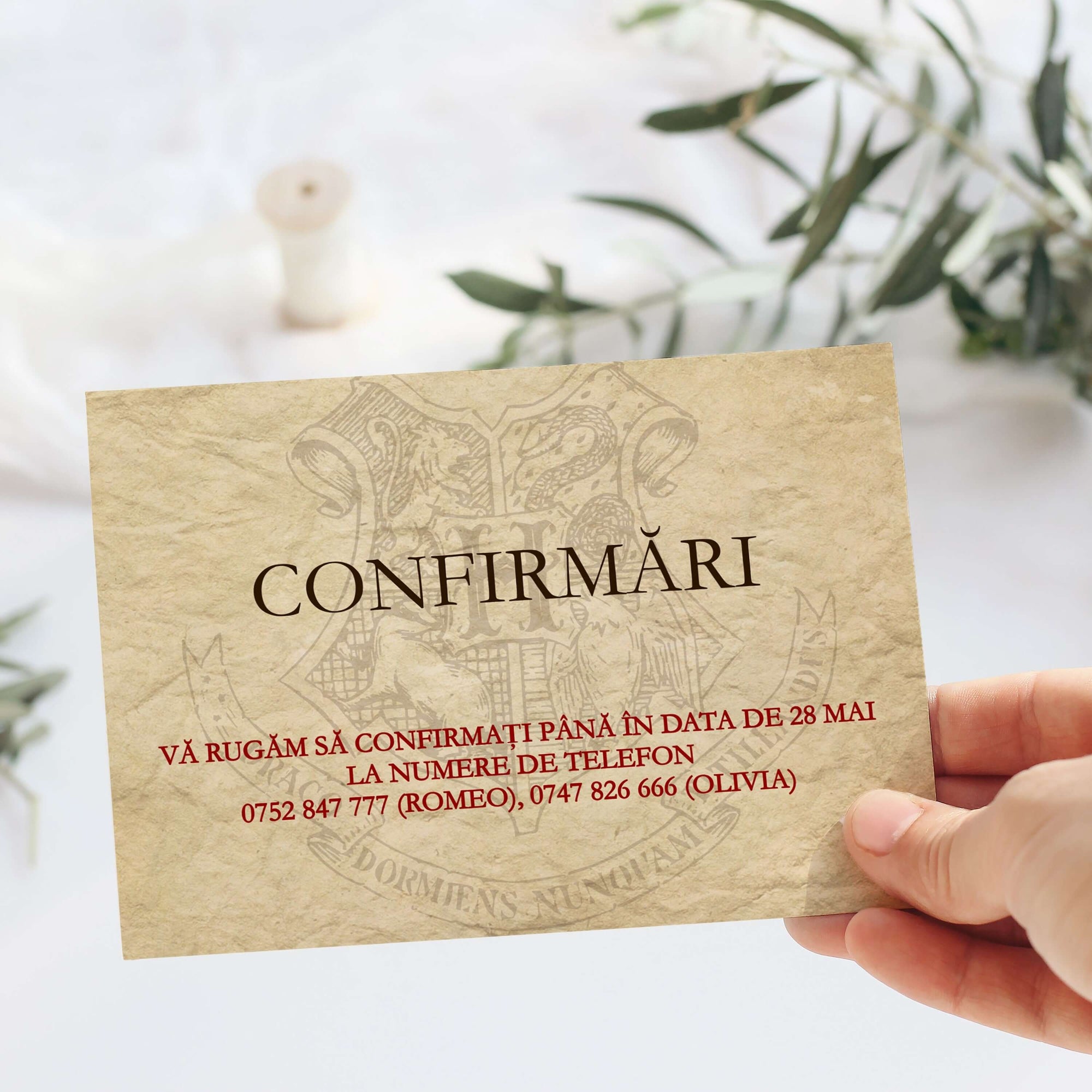 Harry Potter wedding invitation