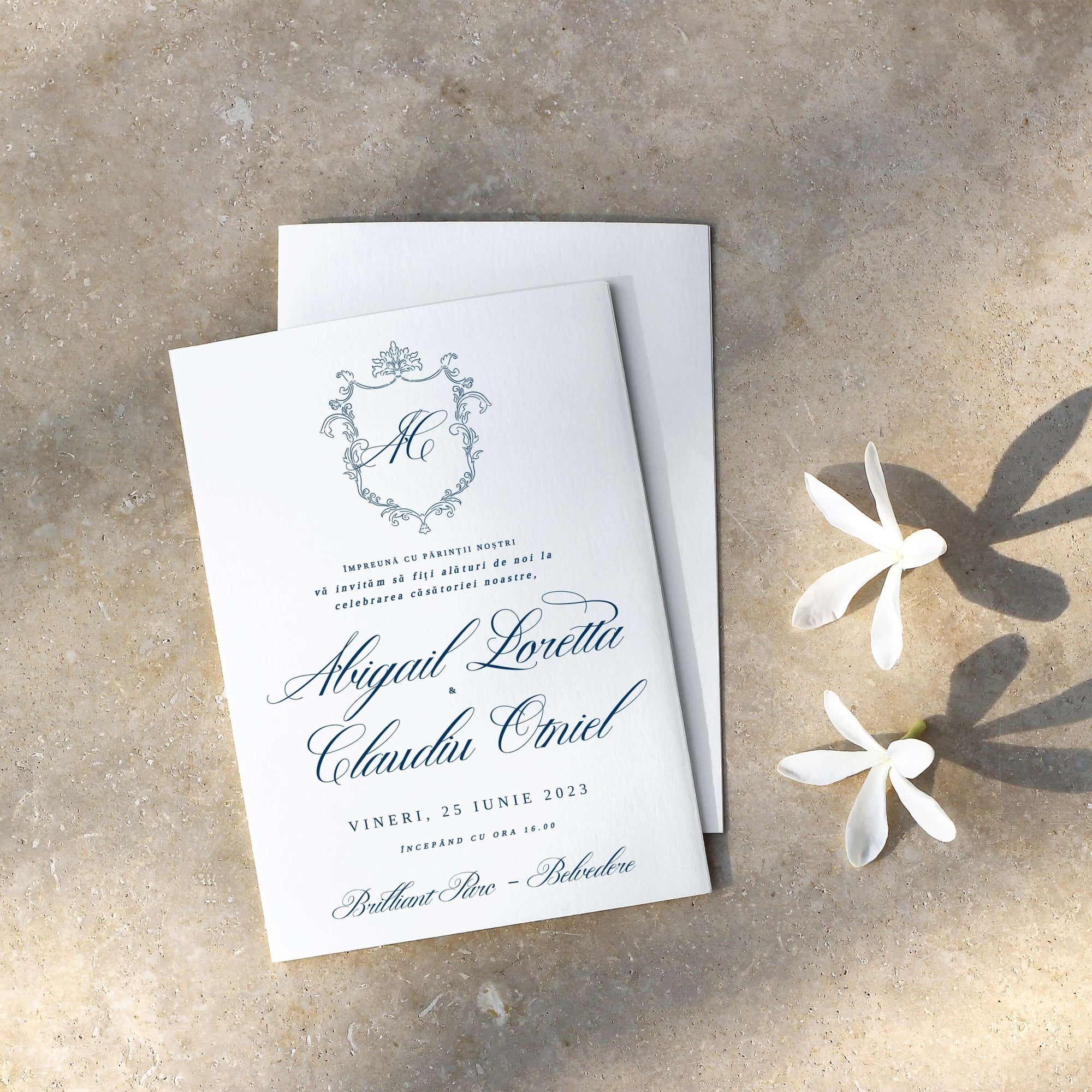 Royal Blue wedding invitation