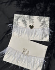 Feather wedding invitation