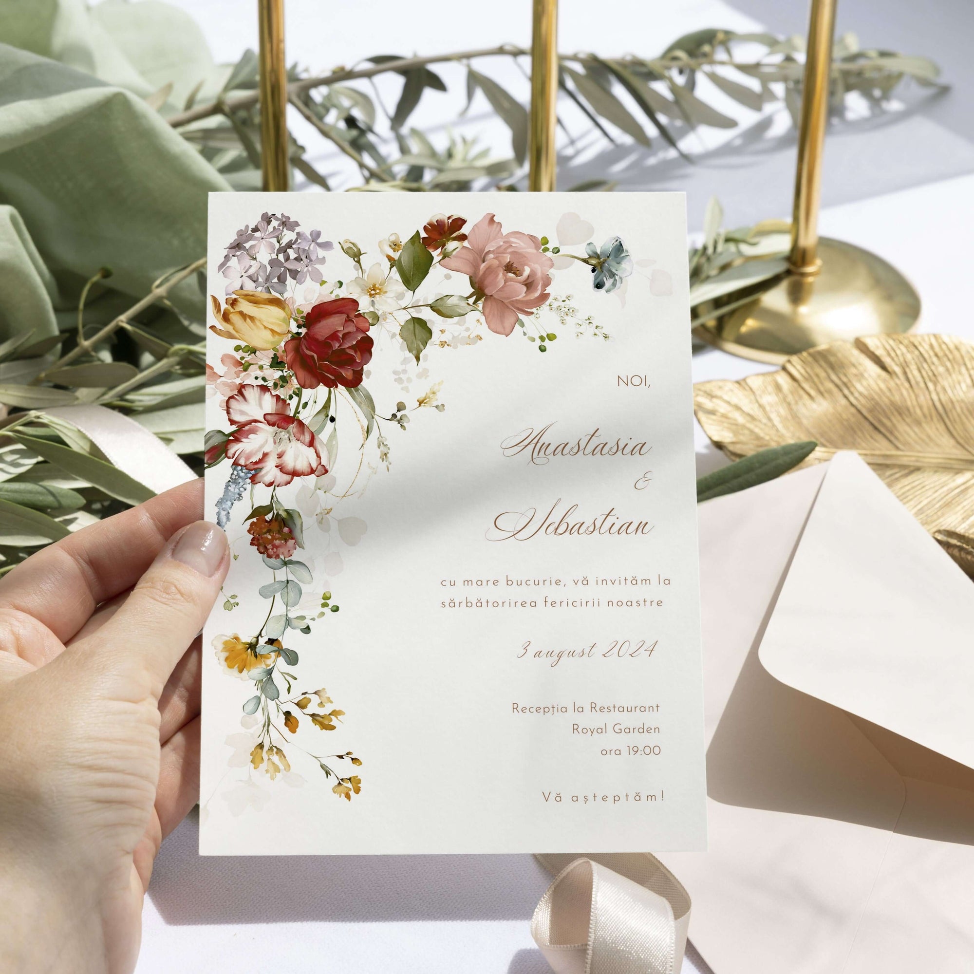 Anastasia wedding invitation