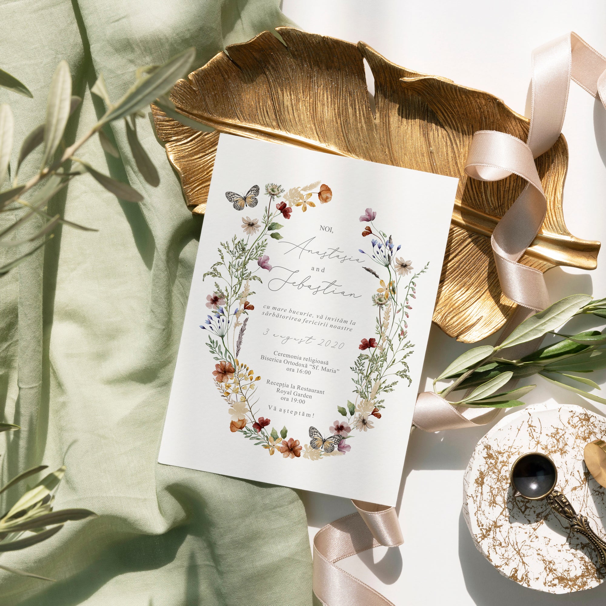 Anastasia wedding invitation