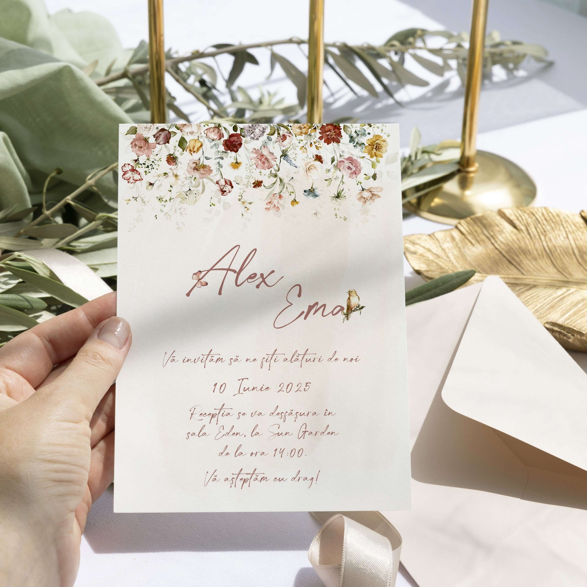 Anastasia wedding invitation