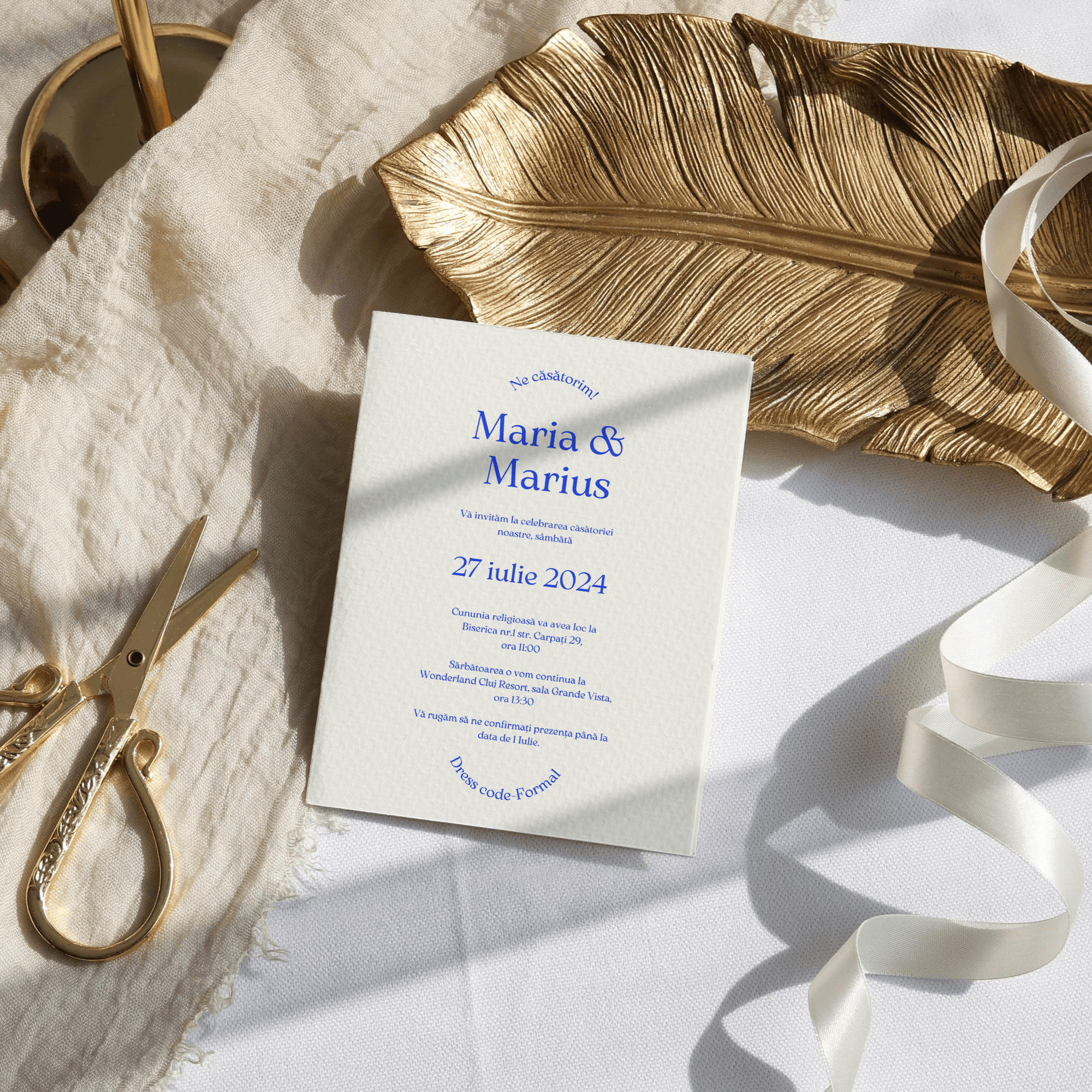 Waves wedding invitation
