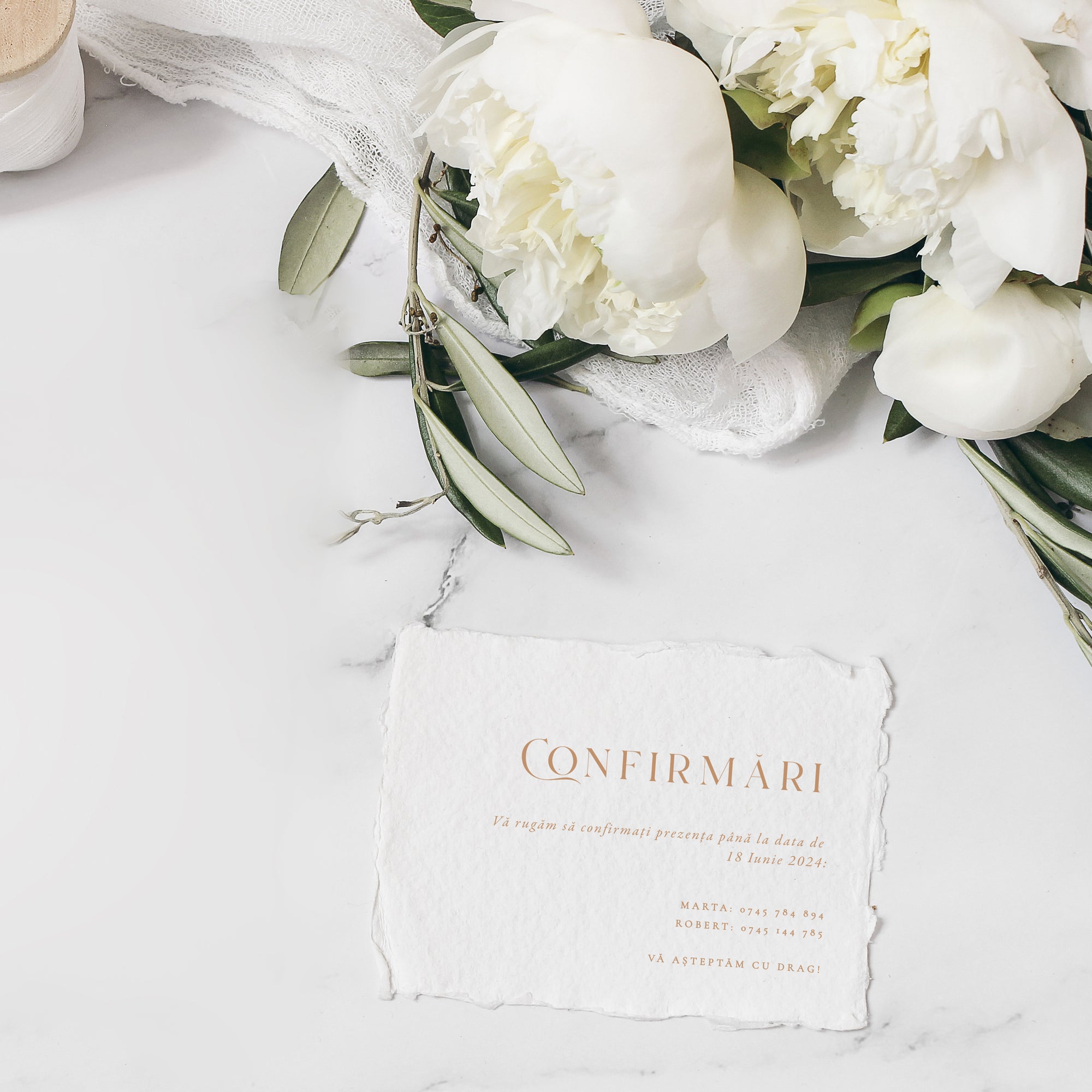 Whisper wedding invitation