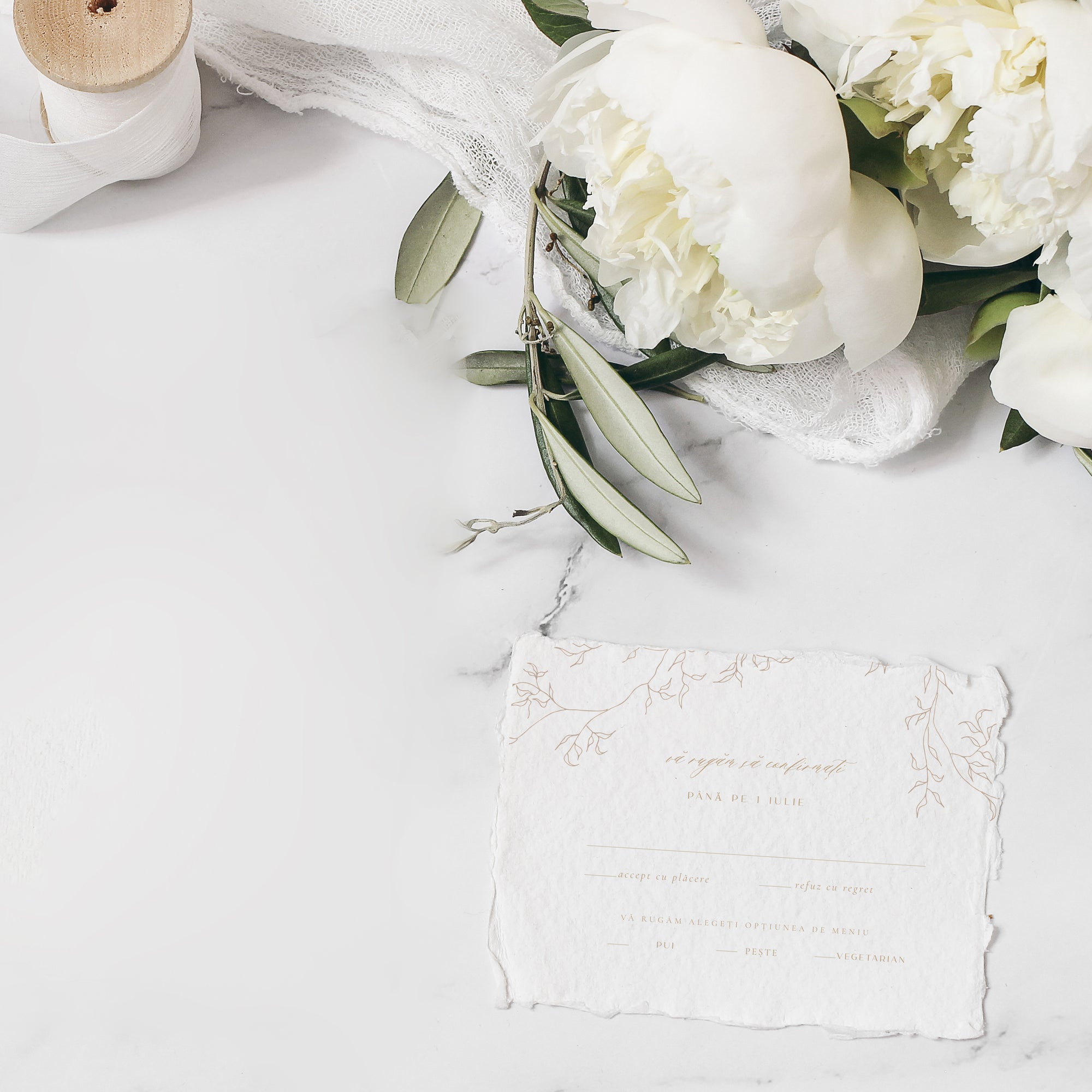 Pure wedding invitation