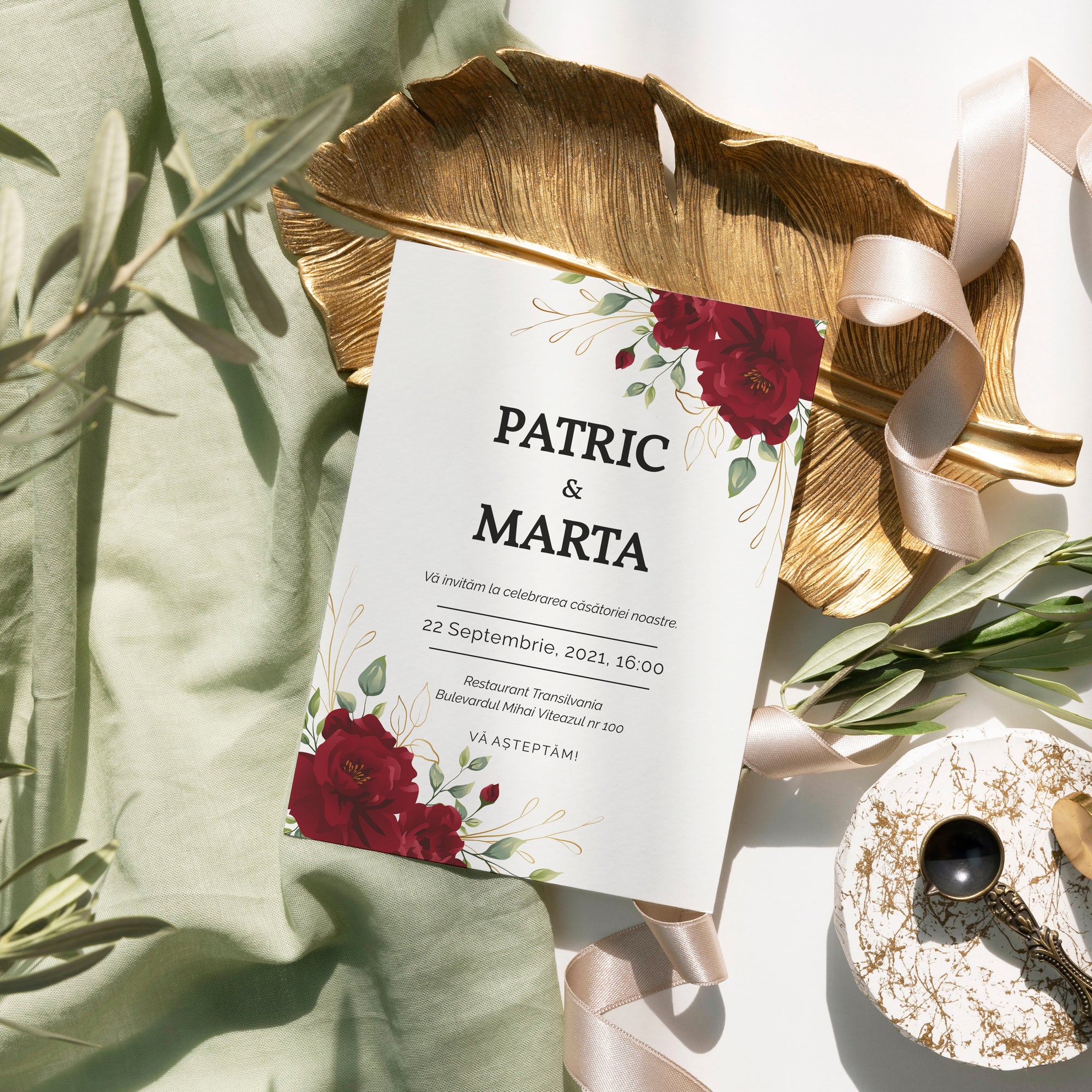 Invitația Rose Garden