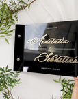 Guest book acrilic personalizabil, ideal pentru nunți elegante și corporate gifting, design premium Diandra Events pentru evenimente corporate exclusiviste.