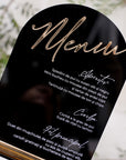 Meniu de nuntă acrilic premium pentru decor de lux