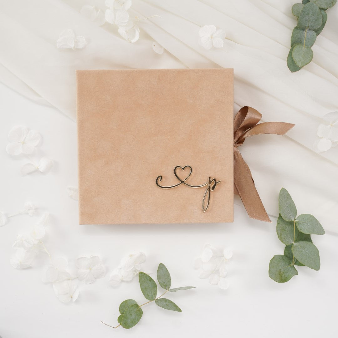 Acrylic Invitation Box with Floral Decorations