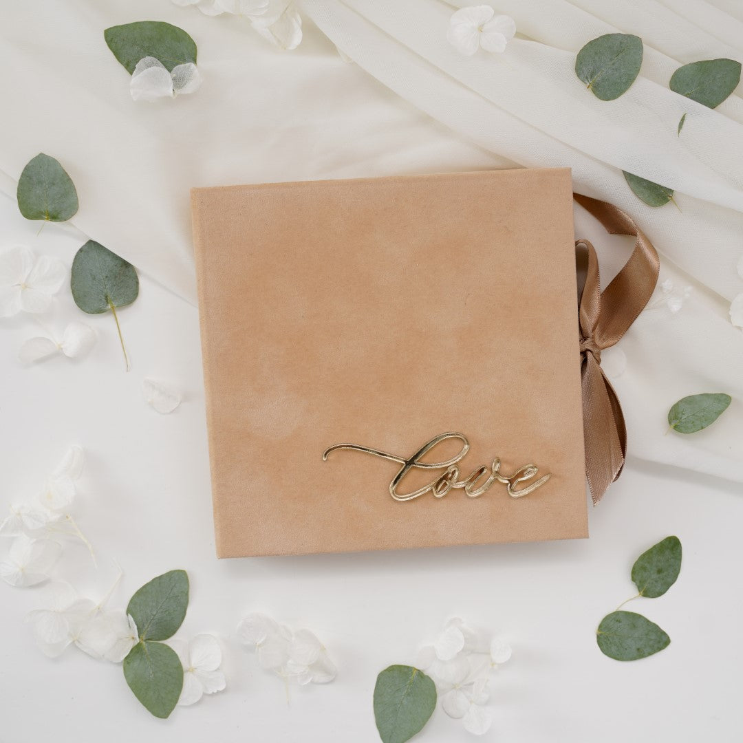 Acrylic Invitation Box with Floral Decorations