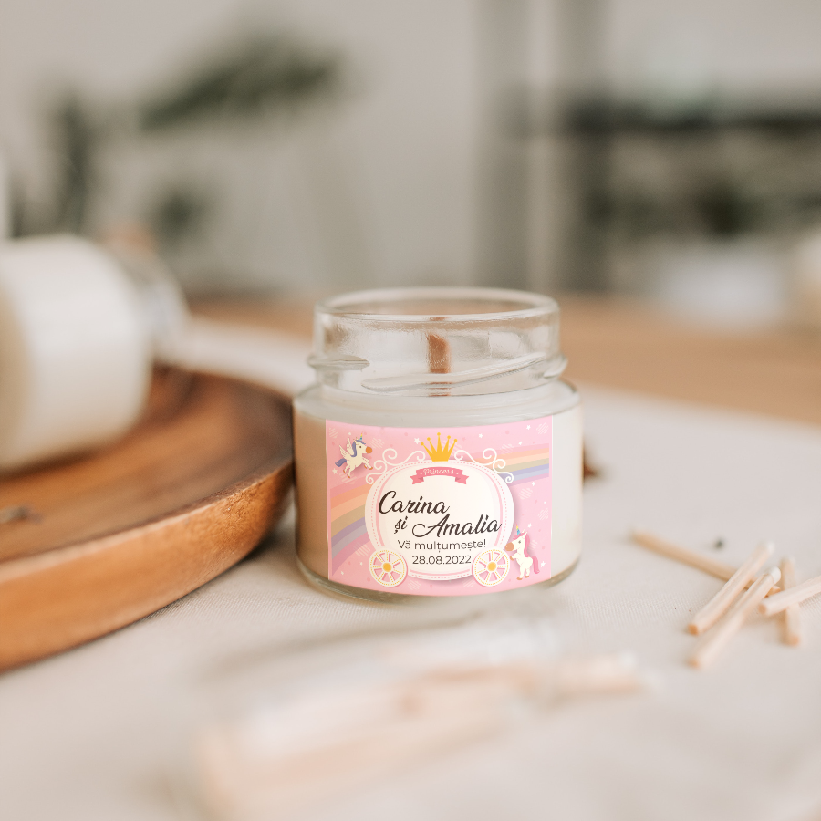 Etichete autocolante botez personalizabile pentru mărturii și invitații, create manual în atelierul Diandra Events