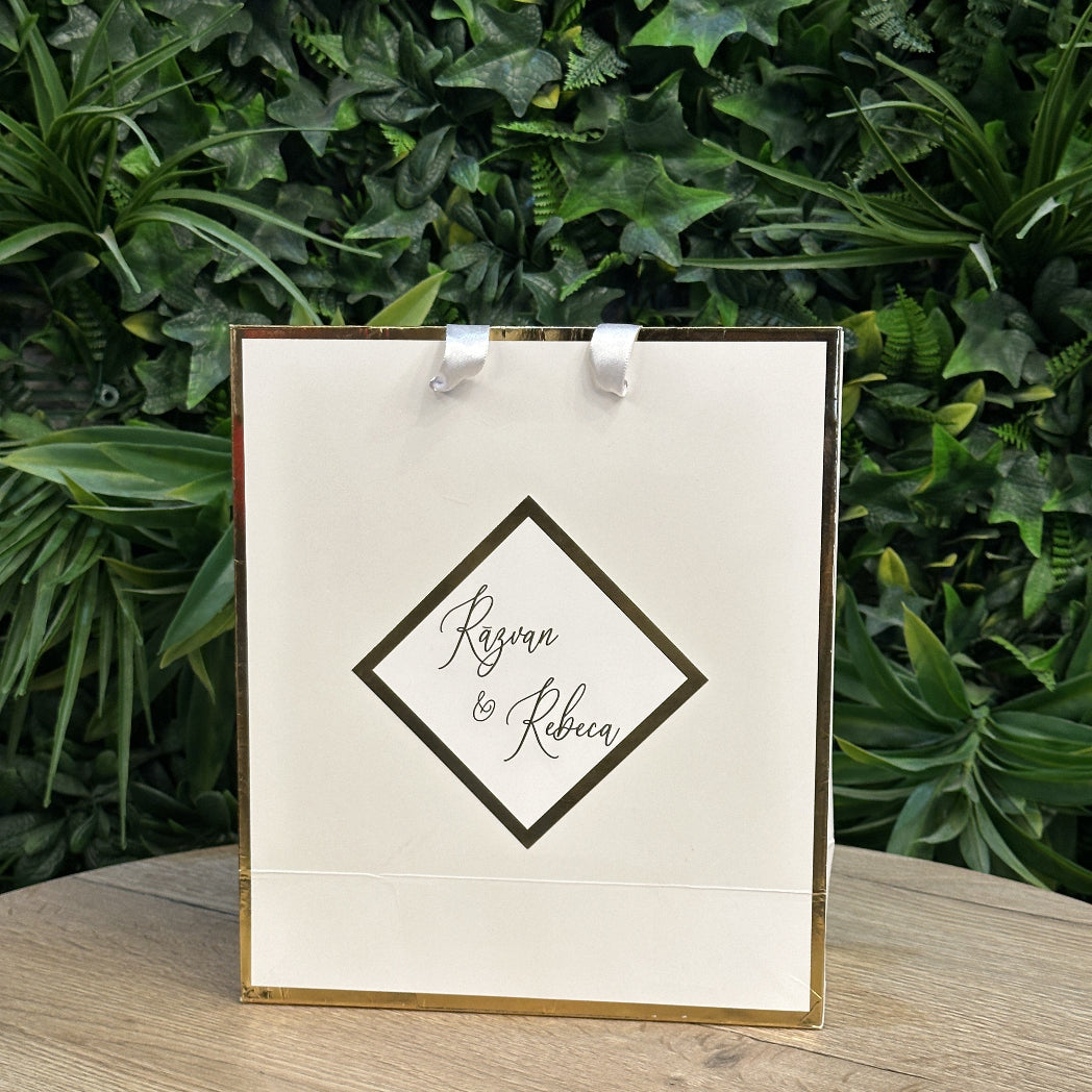 Pungă cadou personalizată premium pentru nuntă, botez și evenimente corporate -Diandra Events