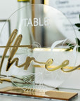 Număr acrilic transparent cu suport elegant, decor de masă premium, Diandra Events