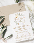 Floral Crown wedding invitation