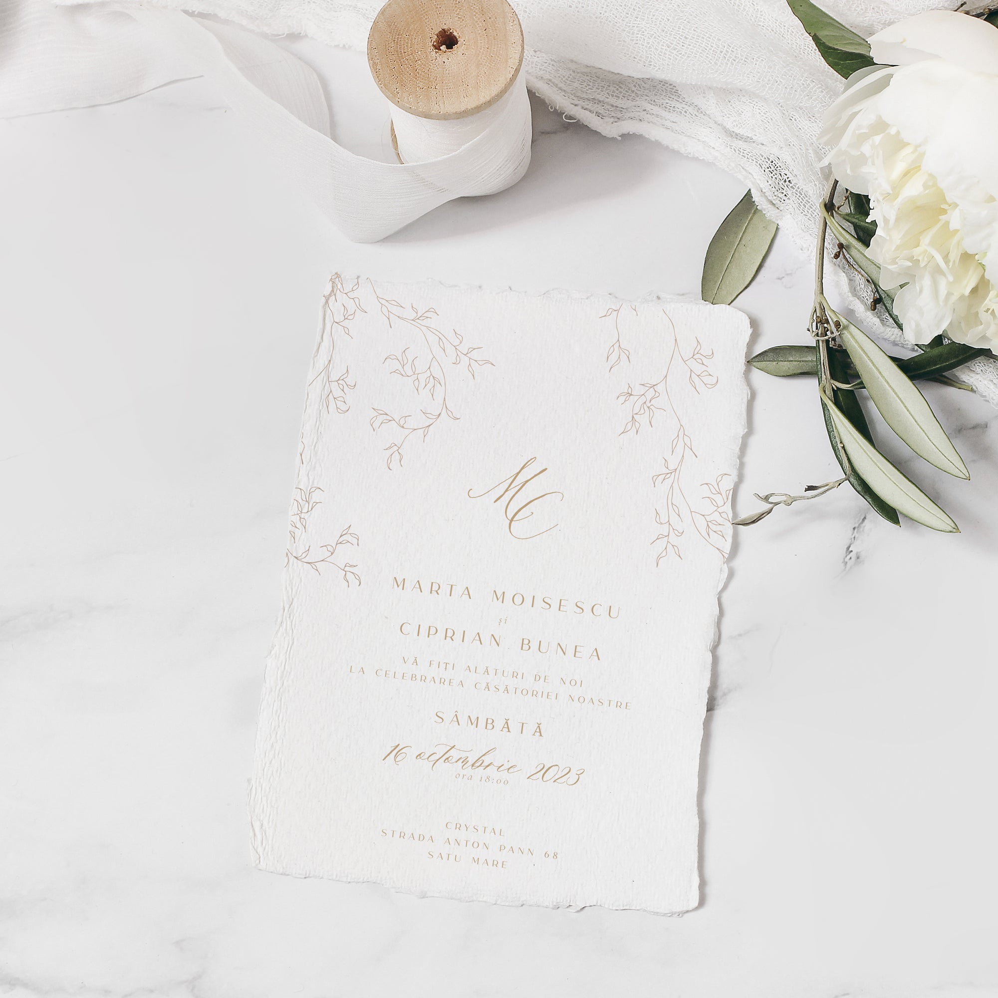 Pure wedding invitation
