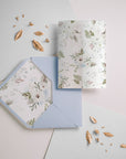 Liner plic floral cu vellum flori elegante, set invitație premium pentru nuntă – Diandra Events