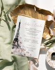 Eiffel wedding invitation