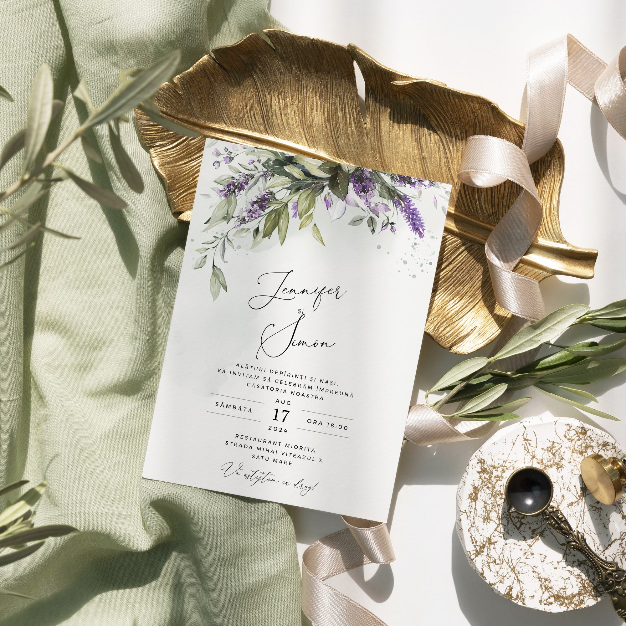 Invitatie nunta Lavender
