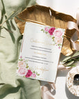 Peony wedding invitation
