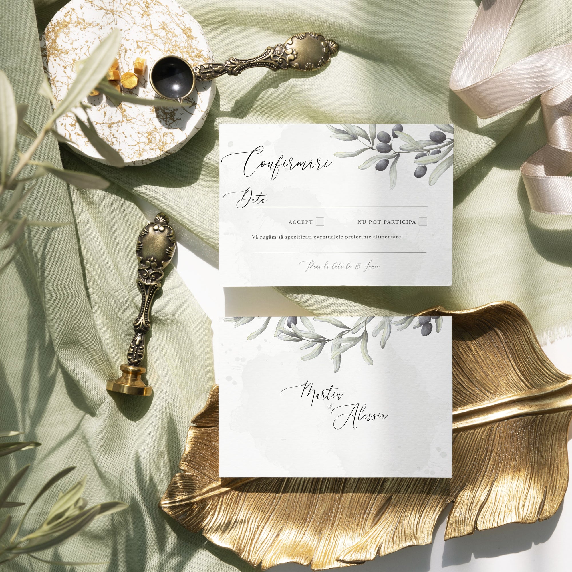Invitatie nunta Olive Branch